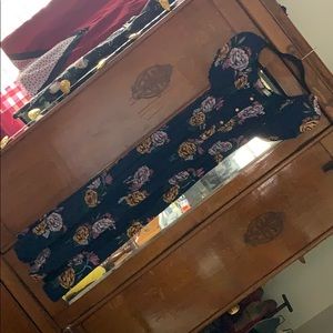 Blue peasant top maxi